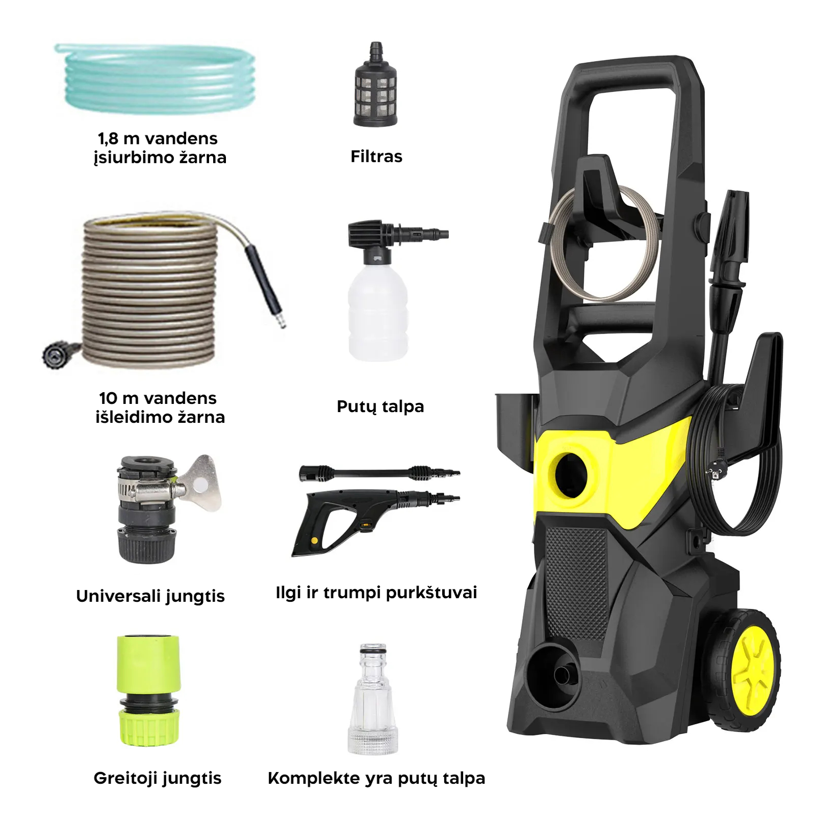 Aukšto slėgio plovykla 220V 1500W