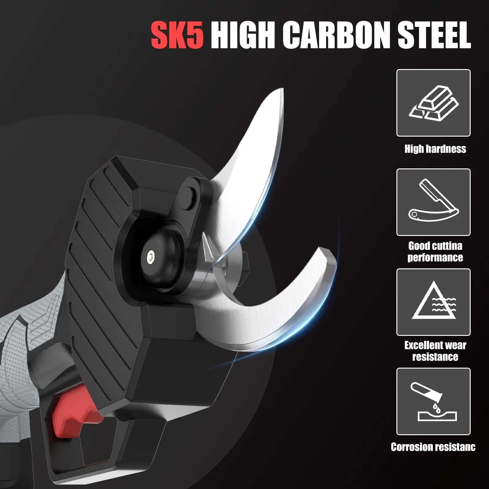 Elektrinės genėjimo žirklės su 21 V baterija