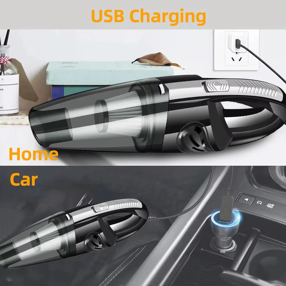 Nešiojamas belaidis dulkių siurblys automobiliui (120W)