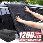 Ypač sugeriantis mikropluošto rankšluostis automobiliui (1200GSM)