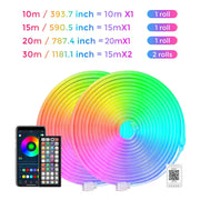 RGB neoninė LED juosta su valdymu per programėlę