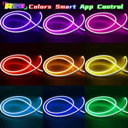 RGB neoninė LED juosta su valdymu per programėlę