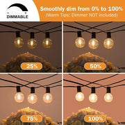 LED lauko girlianda su burbulinėmis lemputėmis (G40)