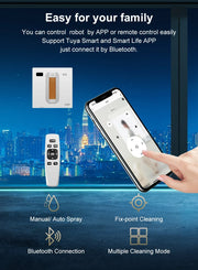 Langų valymo robotas su purškimu ir APP valdymu