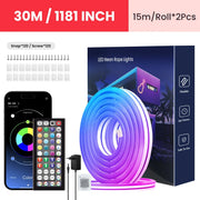 RGB neoninė LED juosta su valdymu per programėlę