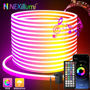 RGB neoninė LED juosta su valdymu per programėlę