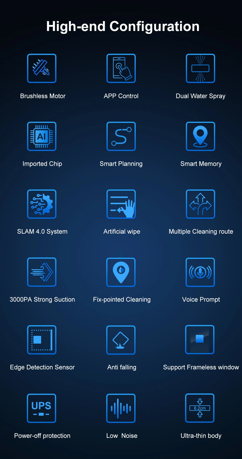 Langų valymo robotas su purškimu ir APP valdymu