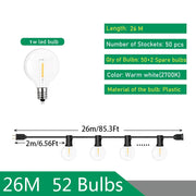 LED lauko girlianda su burbulinėmis lemputėmis (G40)