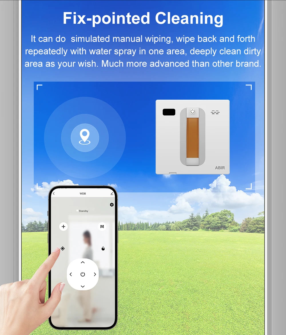 Langų valymo robotas su purškimu ir APP valdymu